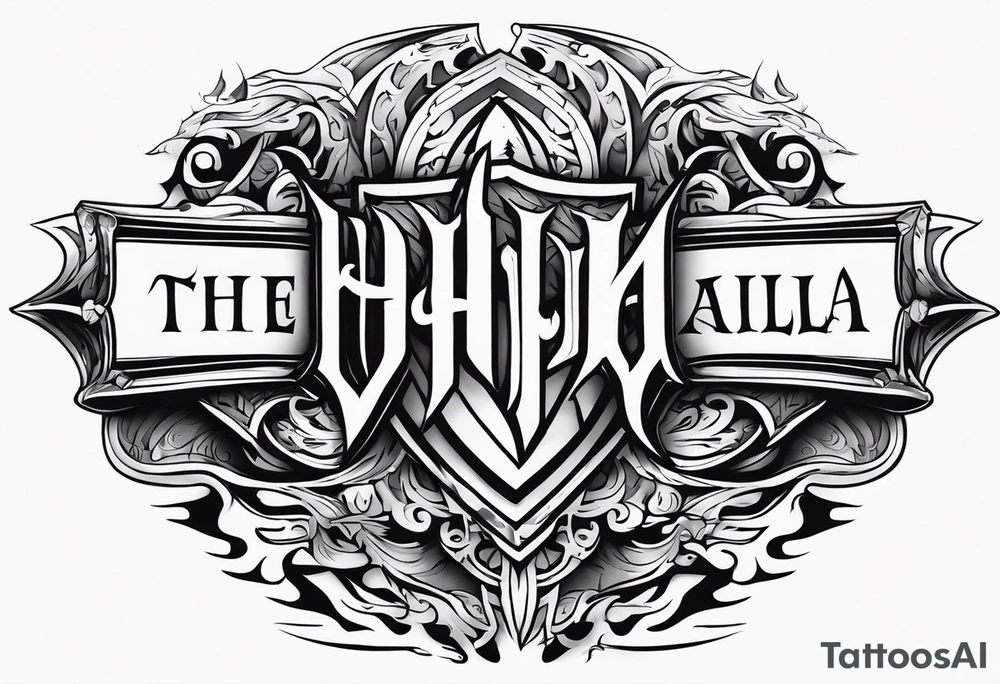 Valhalla sword shield flame
stairs tattoo idea