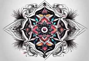 Dynamic geometry dark tattoo idea