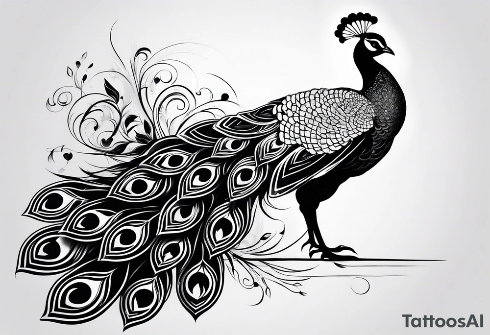 dark peacock tattoo
more majecstic tattoo idea