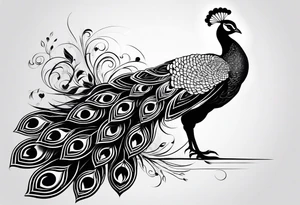 dark peacock tattoo
more majecstic tattoo idea