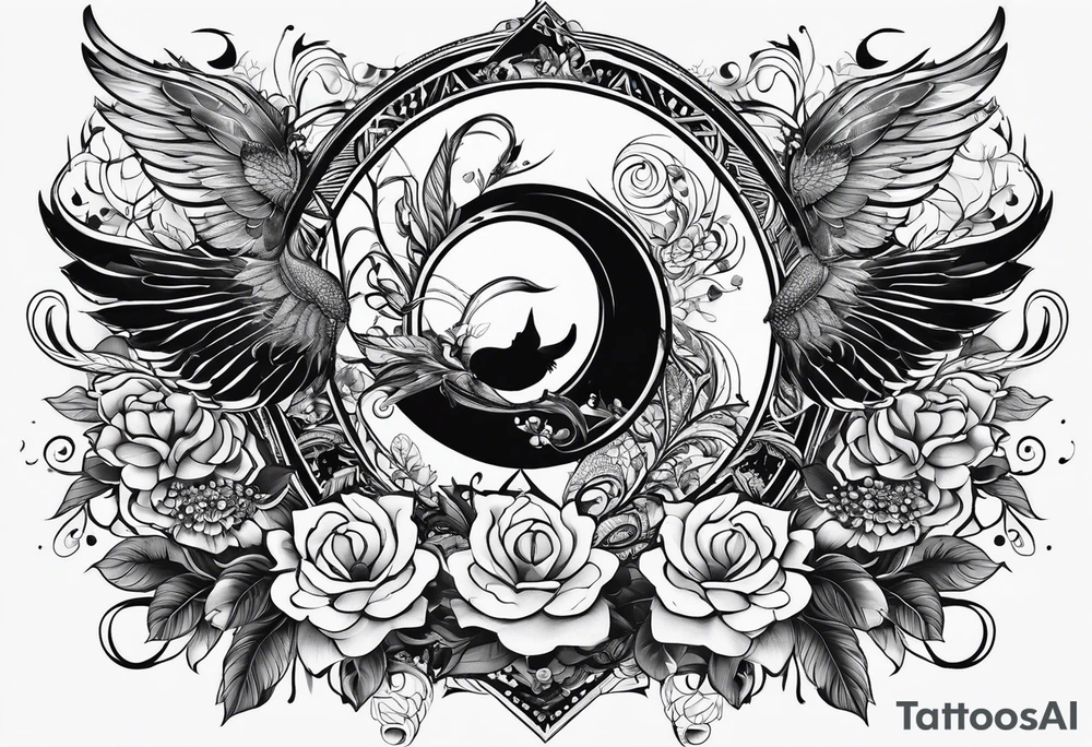 พระแม่มาลี ดอกบัว นก tattoo idea