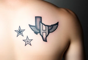 Combine all athletics Houston team logos into one nice one tattoo idea
