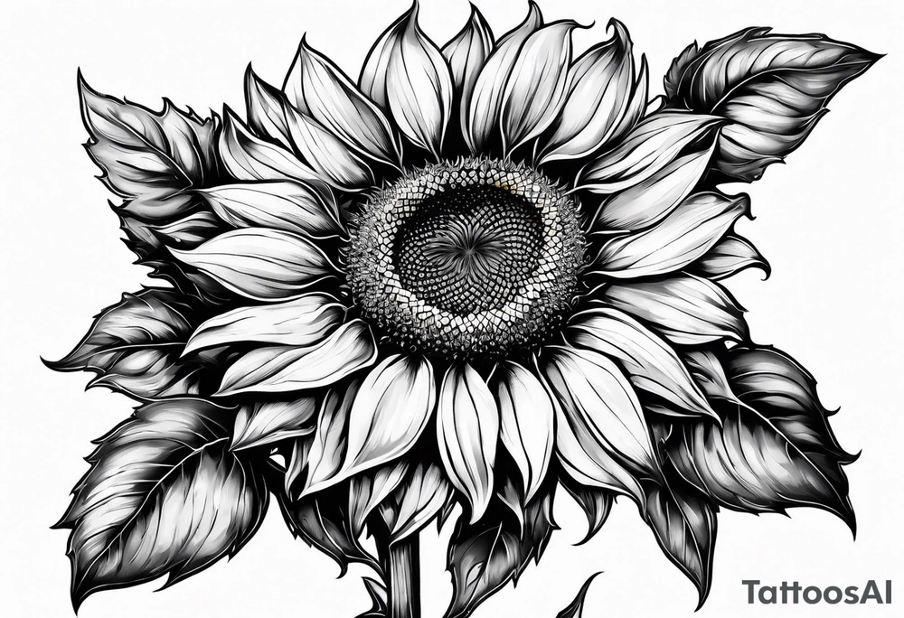 Sunflower for a male tattoo tattoo idea