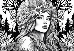 Forest mother tattoo idea