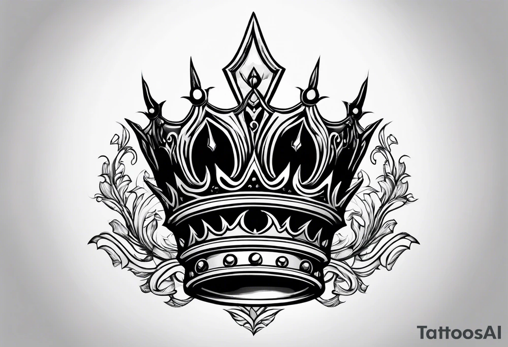 A pointy evil crown tattoo idea