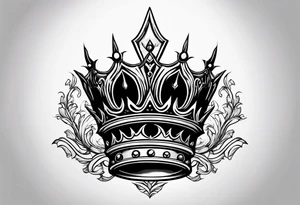 A pointy evil crown tattoo idea