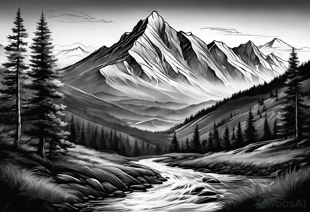Jeremiah 1:19 tattoo with a mountain feminine tattoo idea