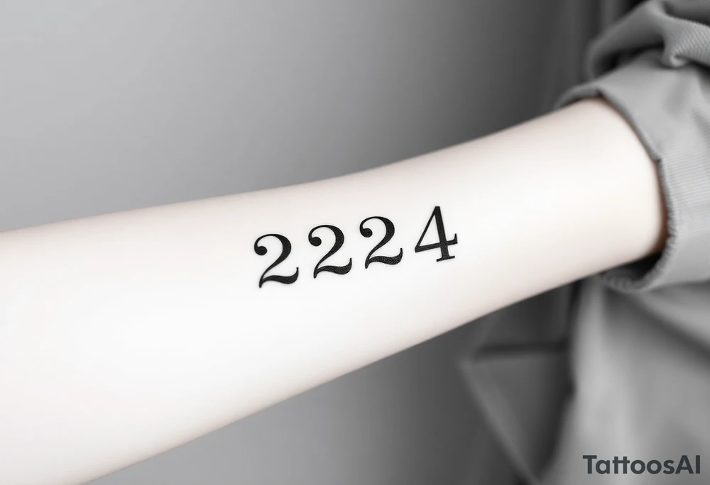 224 numbers into a tattoo itself tattoo idea
