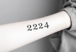 224 numbers into a tattoo itself tattoo idea