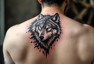 mongolian grey wolf tattoo idea