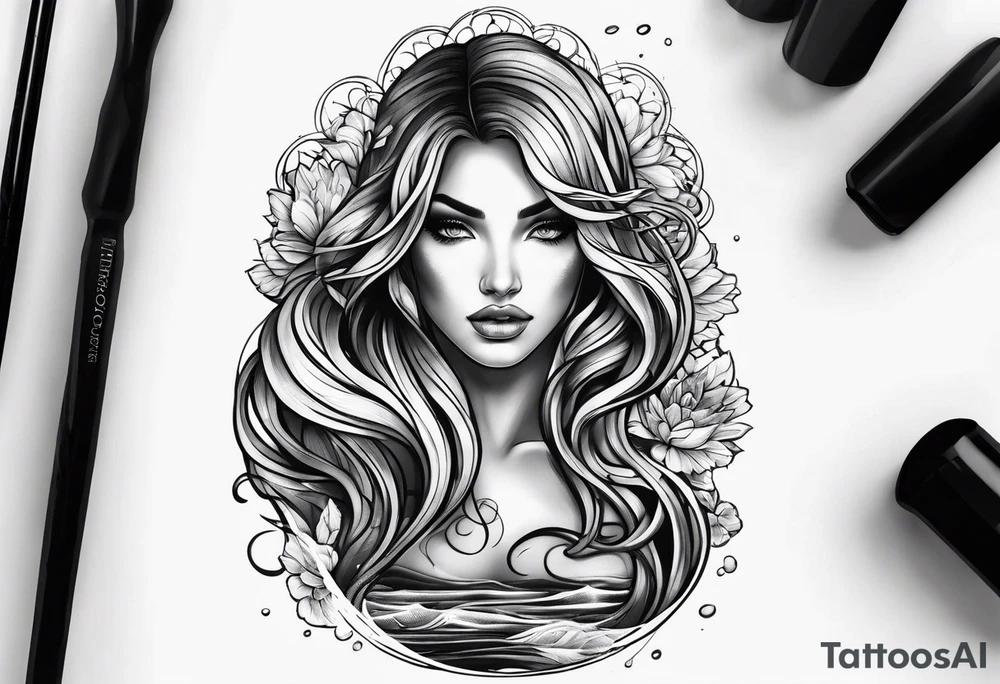 water flowing tattoo idea