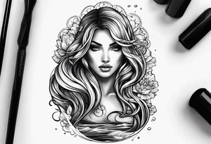 water flowing tattoo idea