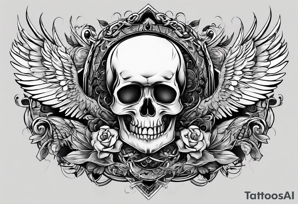 rock a Billy ganzer Arm Tattoo mit verschiedenen Motiven tattoo idea