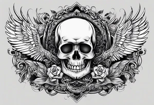 rock a Billy ganzer Arm Tattoo mit verschiedenen Motiven tattoo idea