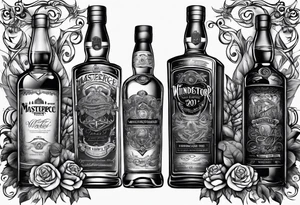Imported Windsor Canadian whiskey tattoo idea