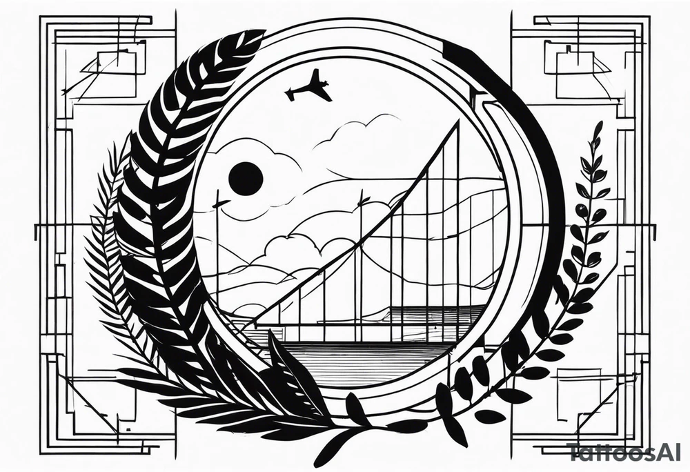 ✈︎ with roman date tattoo idea