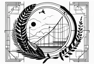 ✈︎ with roman date tattoo idea