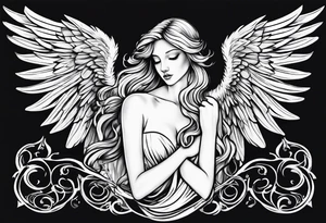 faceless angel tattoo idea