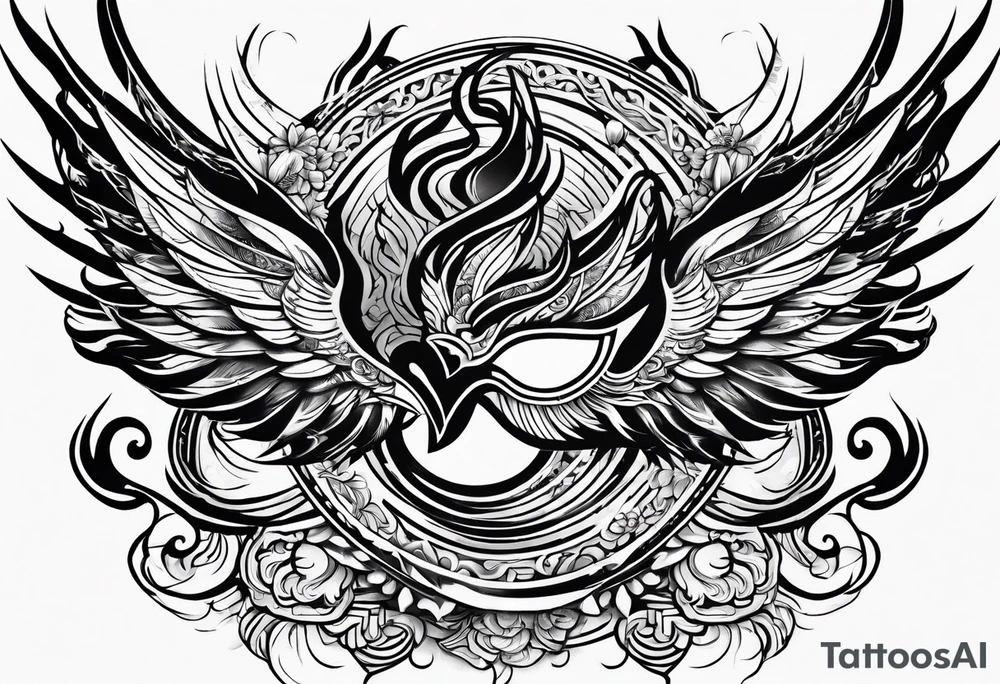 phoenix mask tattoo idea
