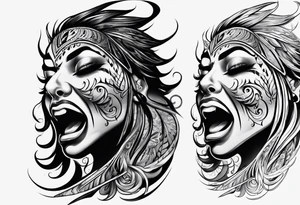 Ghost crying tattoo idea