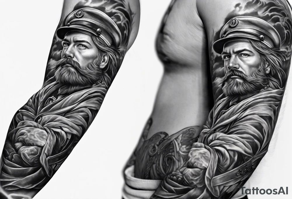 arm full sleeve tattoo idea