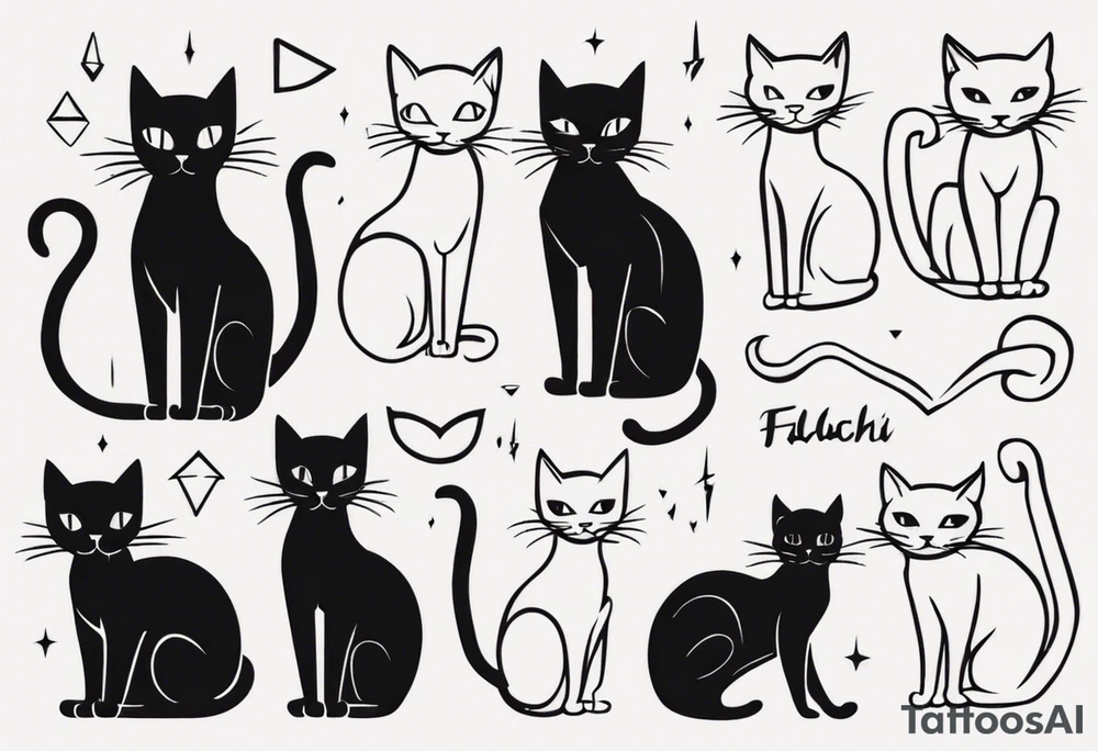 a black cat tattoo idea