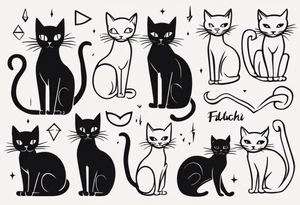 a black cat tattoo idea