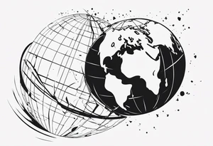 globe shattering tattoo idea