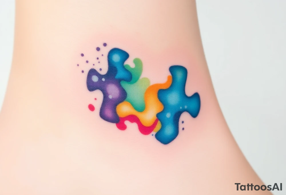 autism puzzle piece tattoo idea