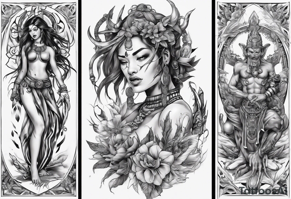 Ankor with womon tattoo idea