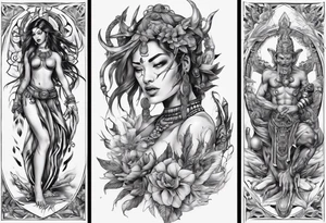 Ankor with womon tattoo idea