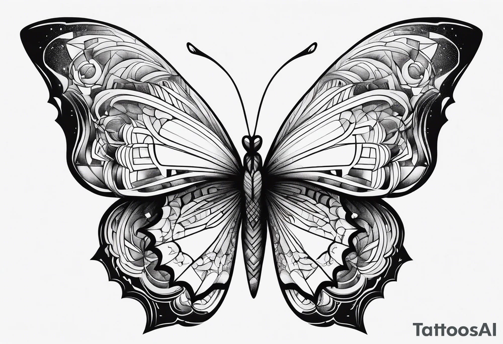 Butterfly with a depression quote tattoo idea