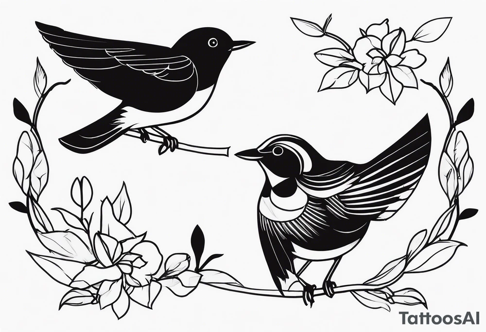 birds tattoo idea