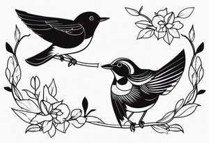 birds tattoo idea