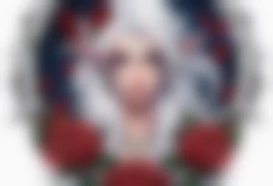 night elf full body with white hair and roses tattoo idea