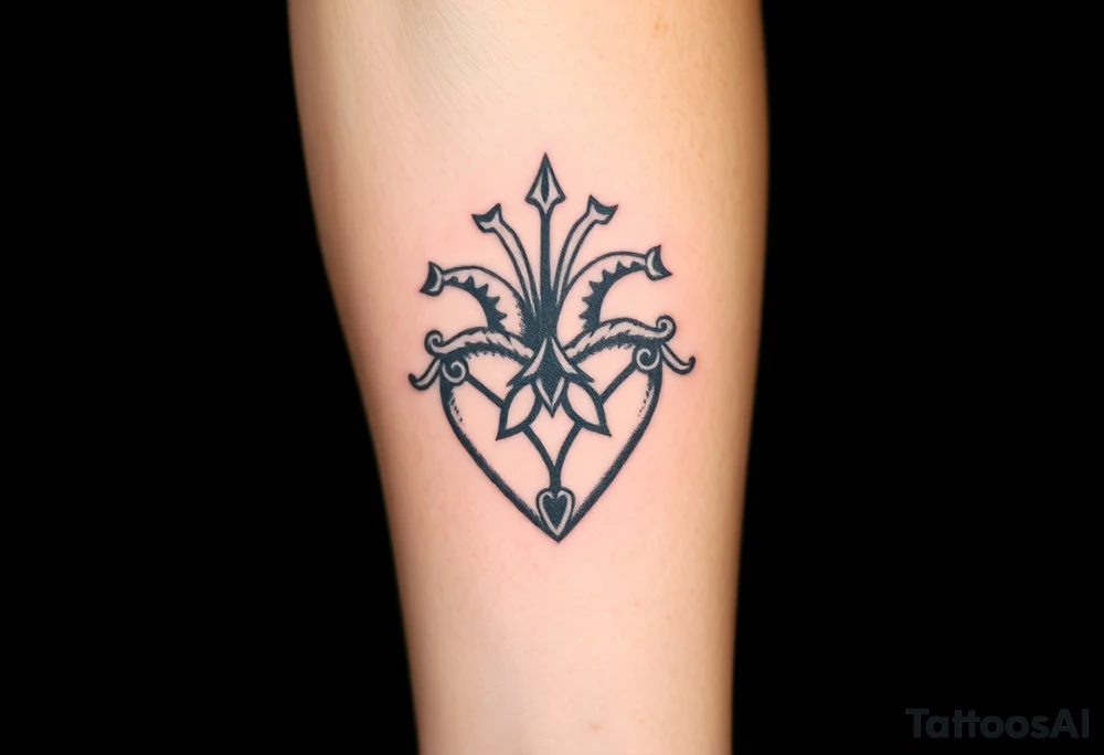 trinity heart tattoo idea