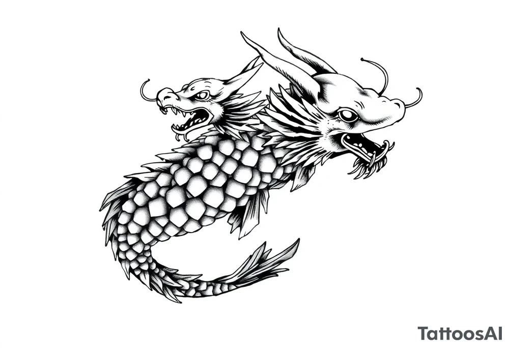 Koi dragon tattoo idea