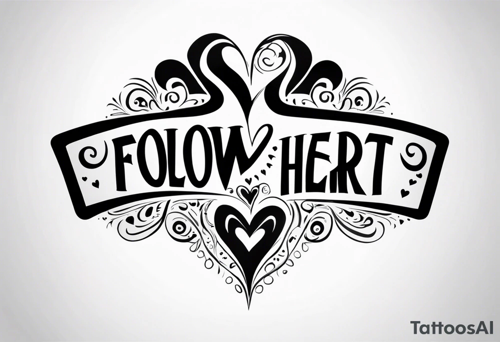 follow your heart tattoo idea
