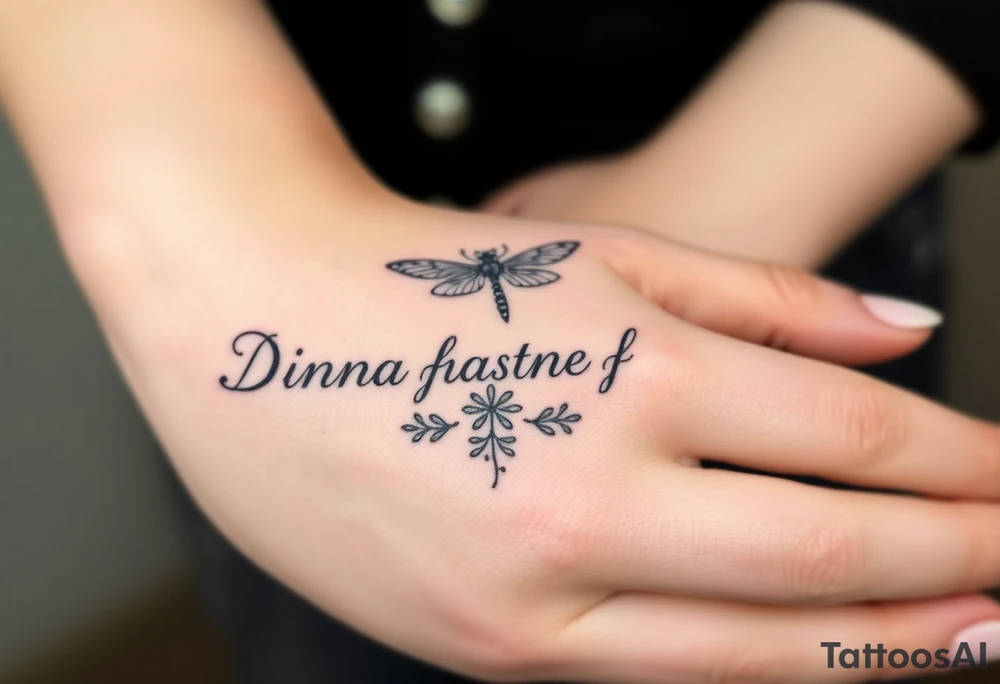 Dinna fash dragon fly celtique whit flower ecossai tattoo idea