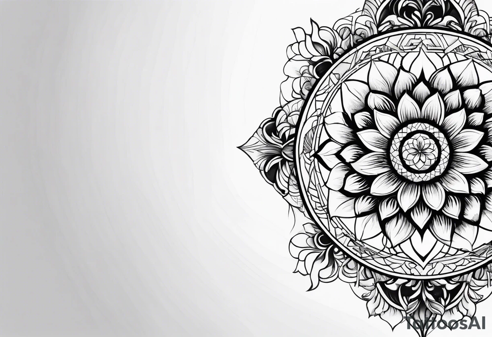 lotus flower sacred geometry tree of life tattoo idea