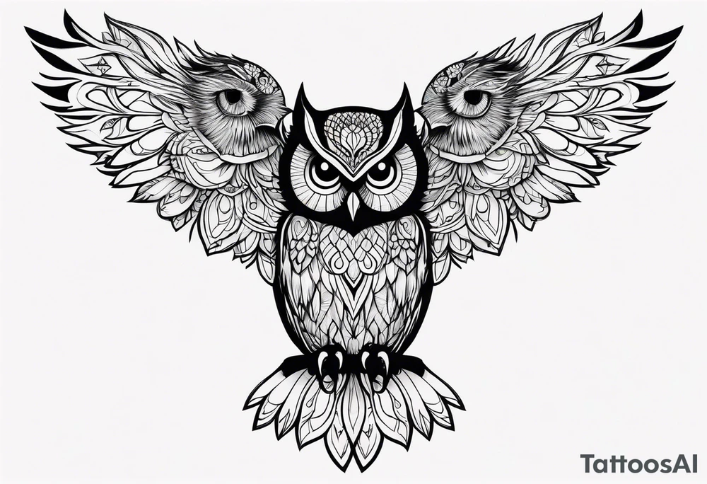 eastern screech owl tattoo idea