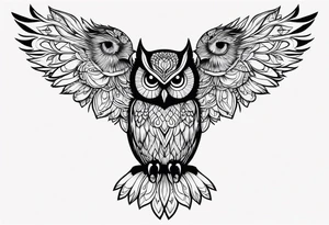 eastern screech owl tattoo idea