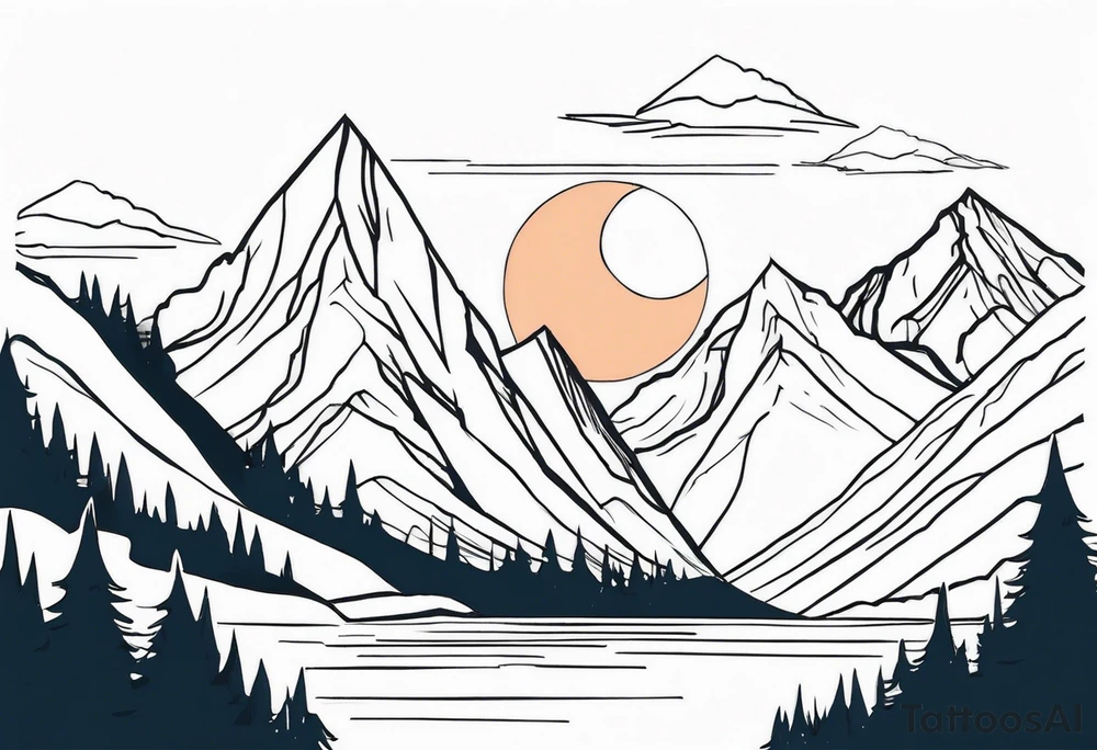 mountains tattoo idea