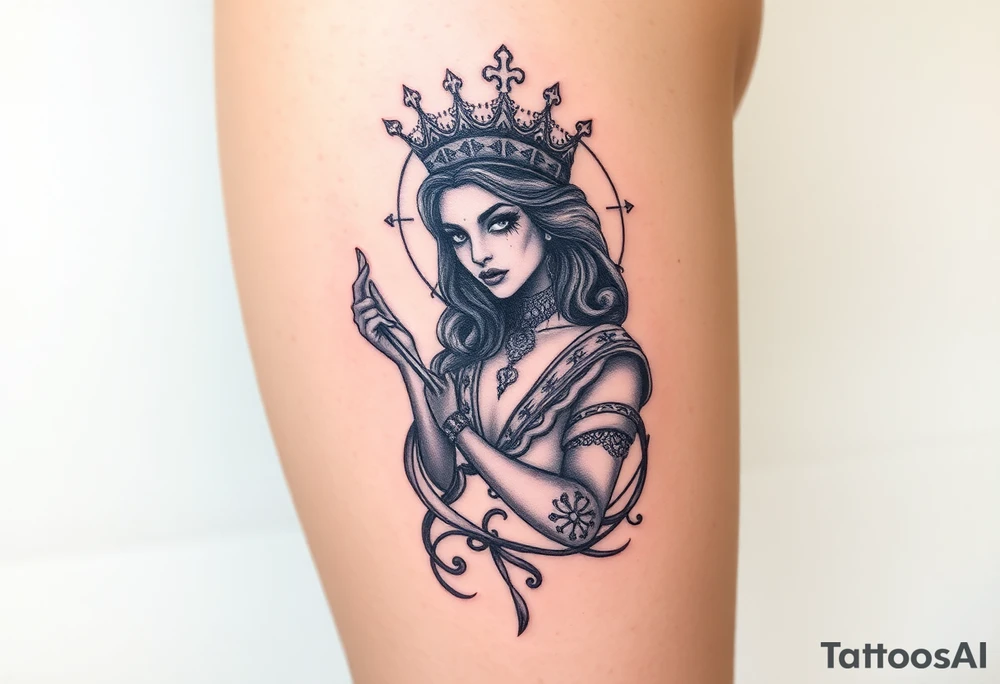 Queen, scary, pretty tattoo idea