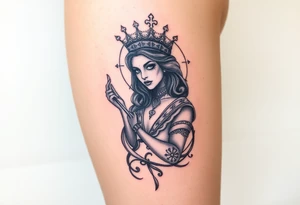 Queen, scary, pretty tattoo idea