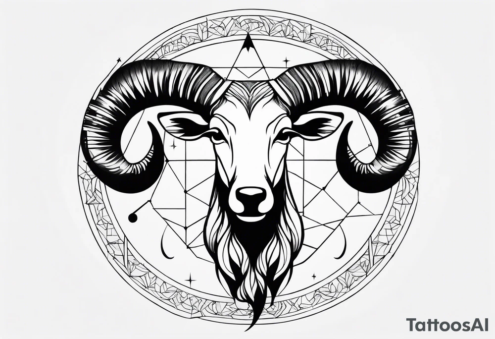 Dainty constellation aries tattoo idea