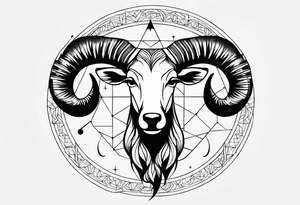Dainty constellation aries tattoo idea