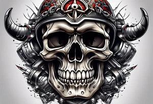 Chopper skull tattoo idea