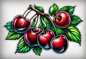 Cherries tattoo idea