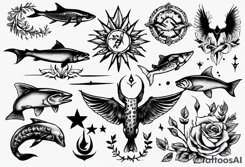 reh und forelle tattoo idea